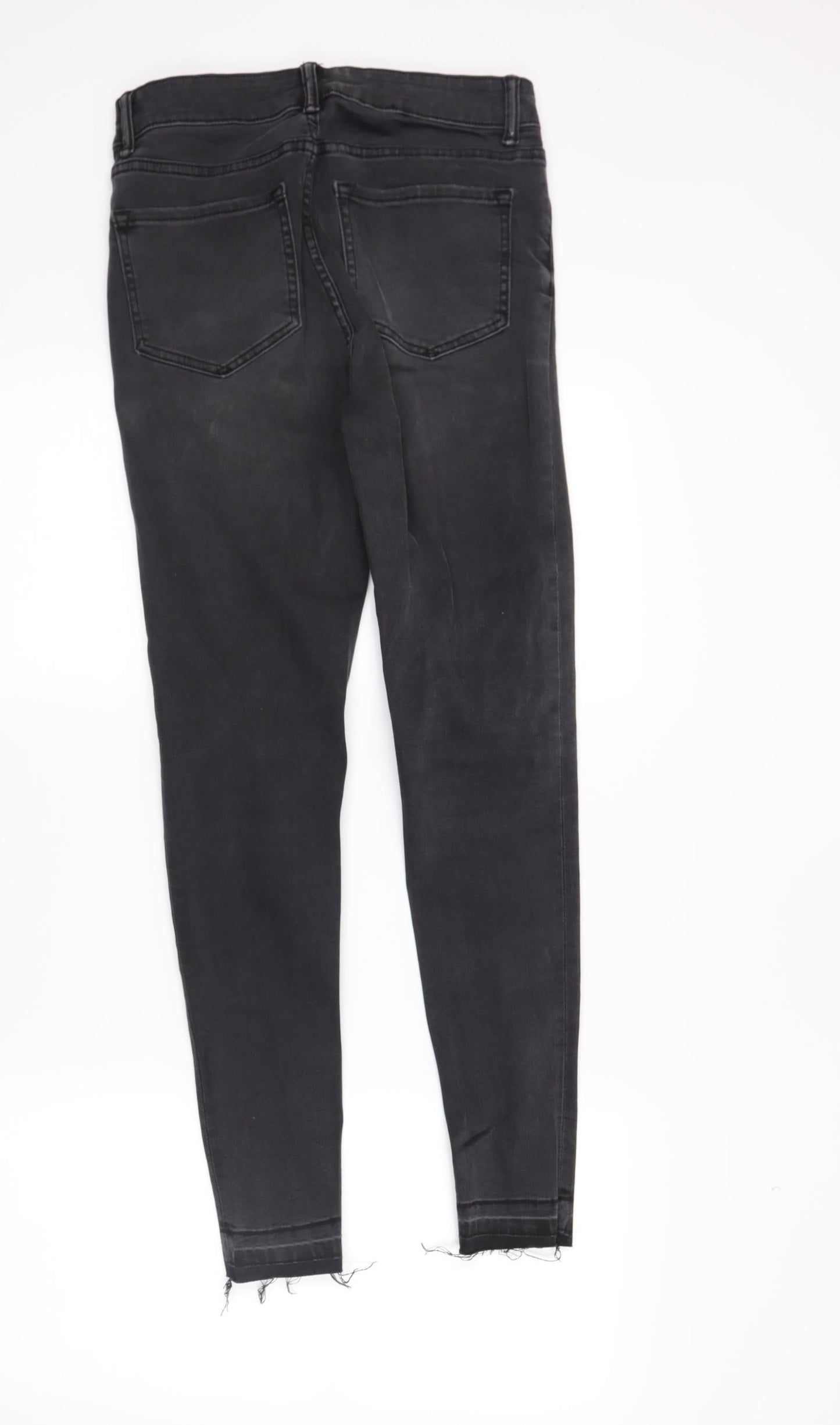 DenimCo Womens Black  Denim Skinny Jeans Size 8 L28 in