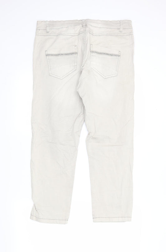 Multiples Womens Beige   Cropped Trousers Size 16 L26 in