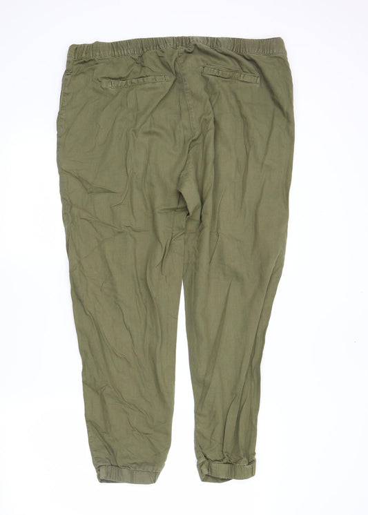 NEXT Womens Green   Chino Trousers Size 18 L27 in