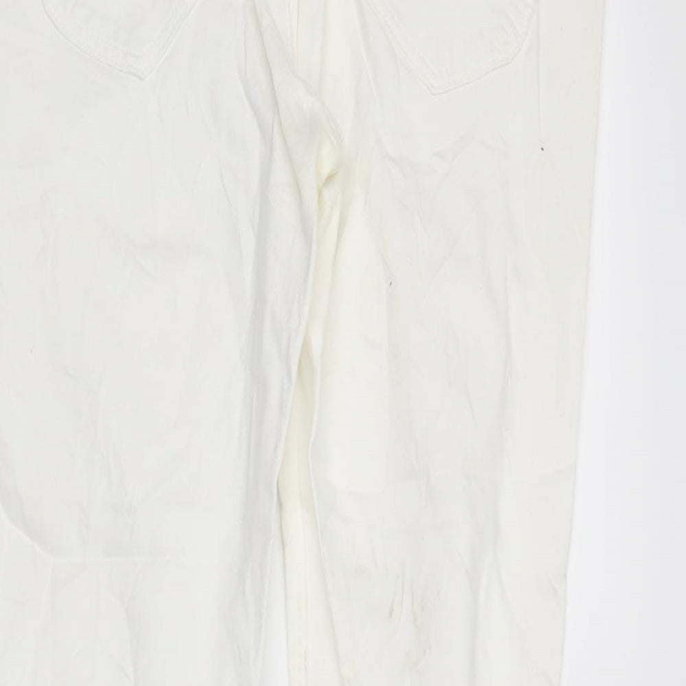 Lee Womens White  Denim Skinny Jeans Size 30 in L31 in