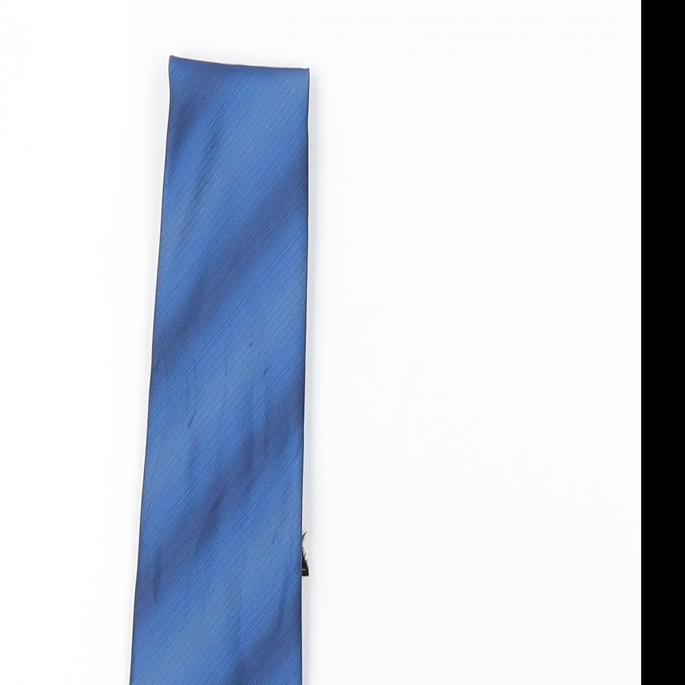 Burton Mens Blue Striped  Pointed Tie One Size