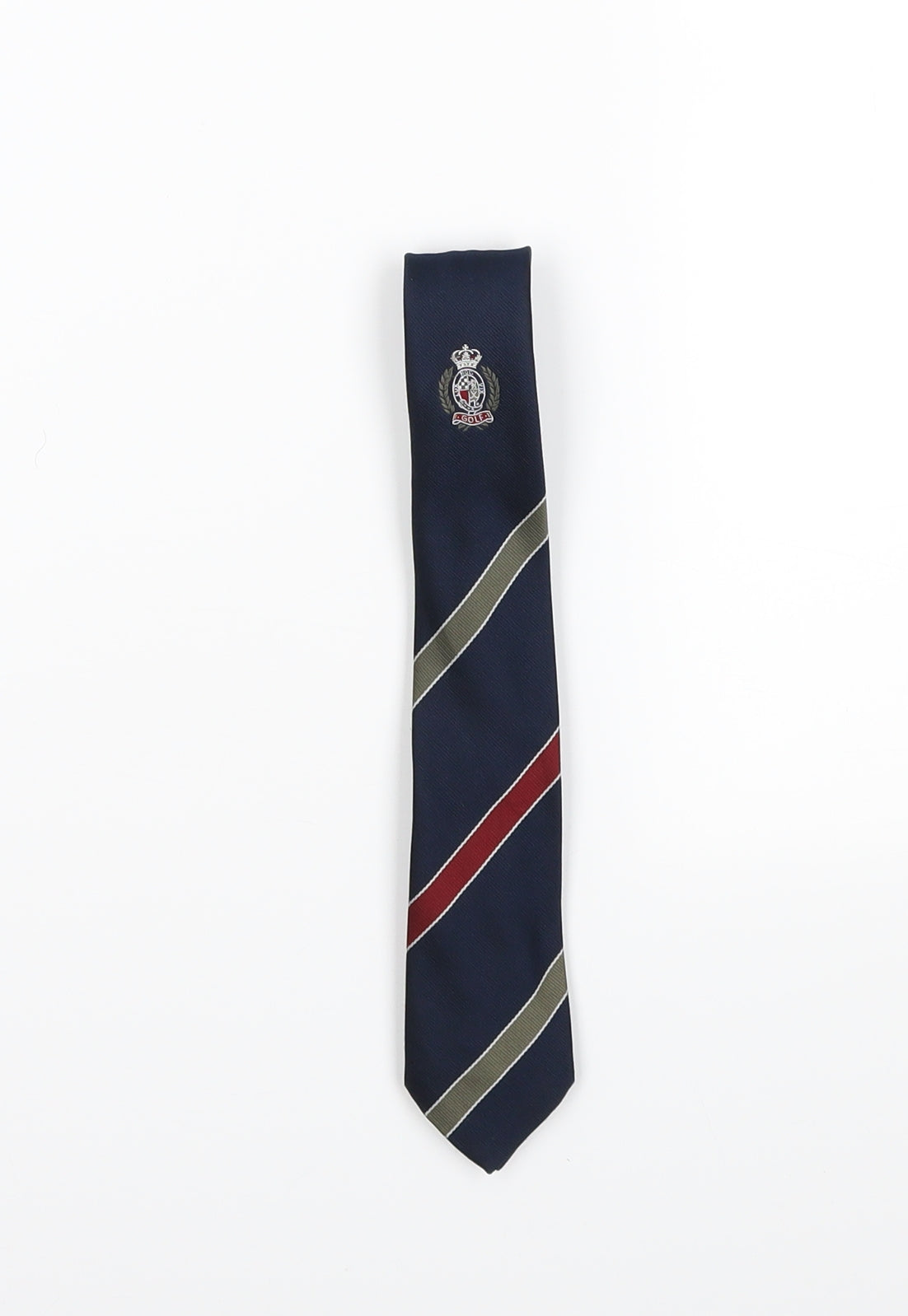 roberto Mens Blue Striped  Pointed Tie One Size