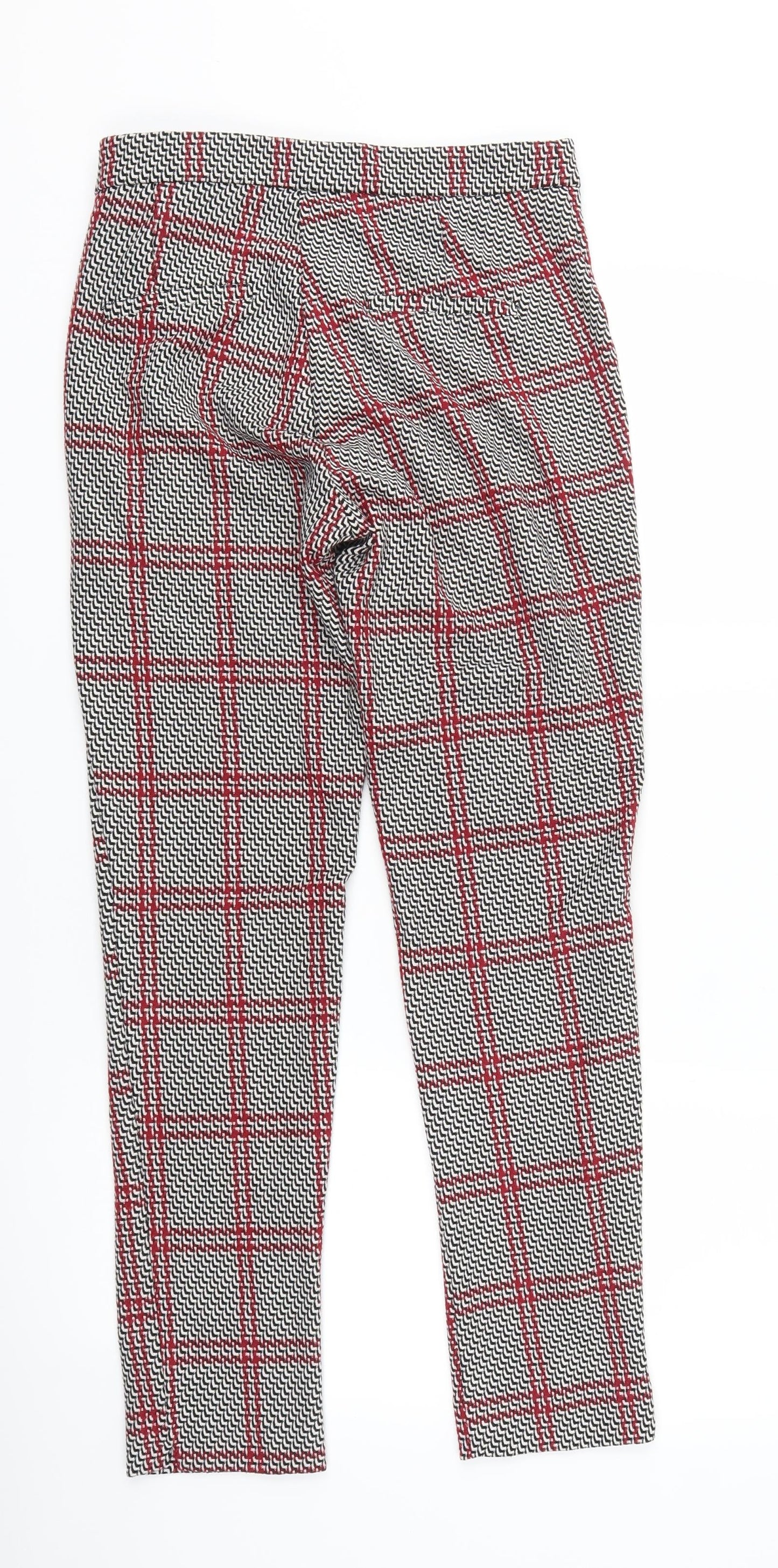 Stradivarius Womens Black Geometric  Trousers  Size 10 L26 in