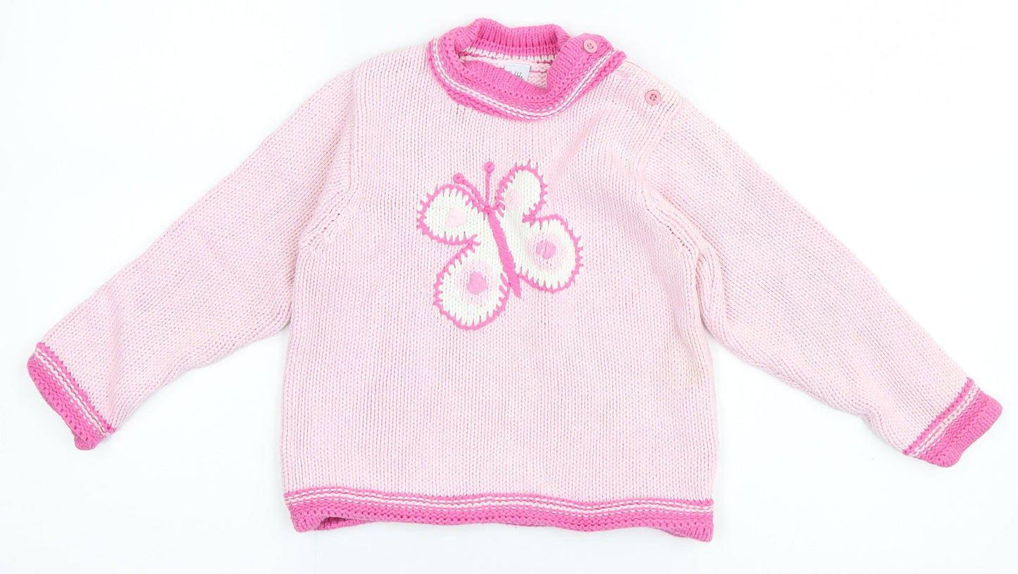 Babble Boom Girls Pink   Pullover Jumper Size 3-4 Years