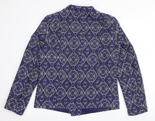 George` Womens Blue Geometric  Jacket  Size 14