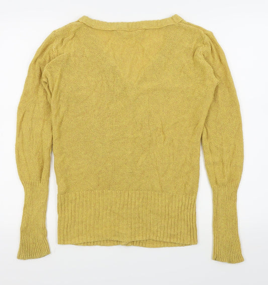 idi Womens Yellow   Cardigan Jumper Size M