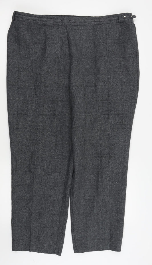 Preworn Womens Grey Check  Trousers  Size 34 in L24 in