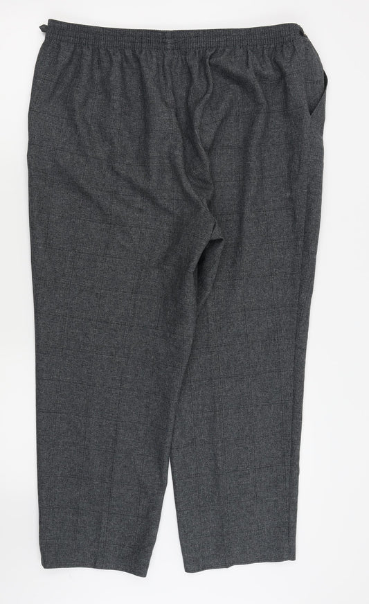 Preworn Womens Grey Check  Trousers  Size 34 in L24 in