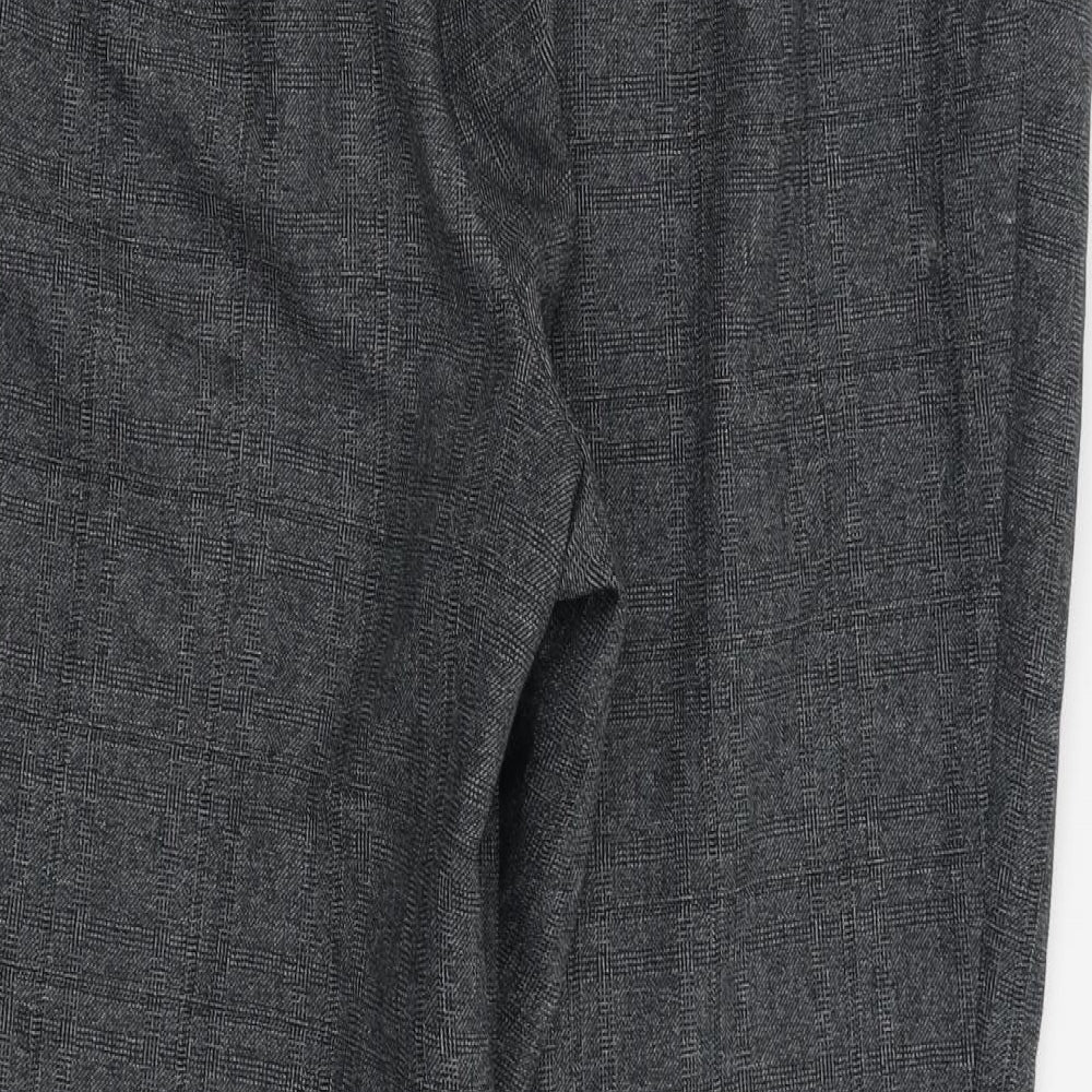 Preworn Womens Grey Check  Trousers  Size 34 in L24 in