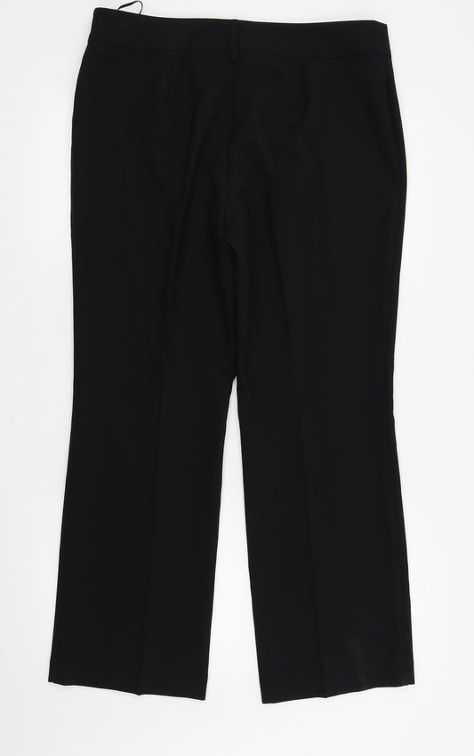 Papaya Womens Black   Trousers  Size 14 L26 in