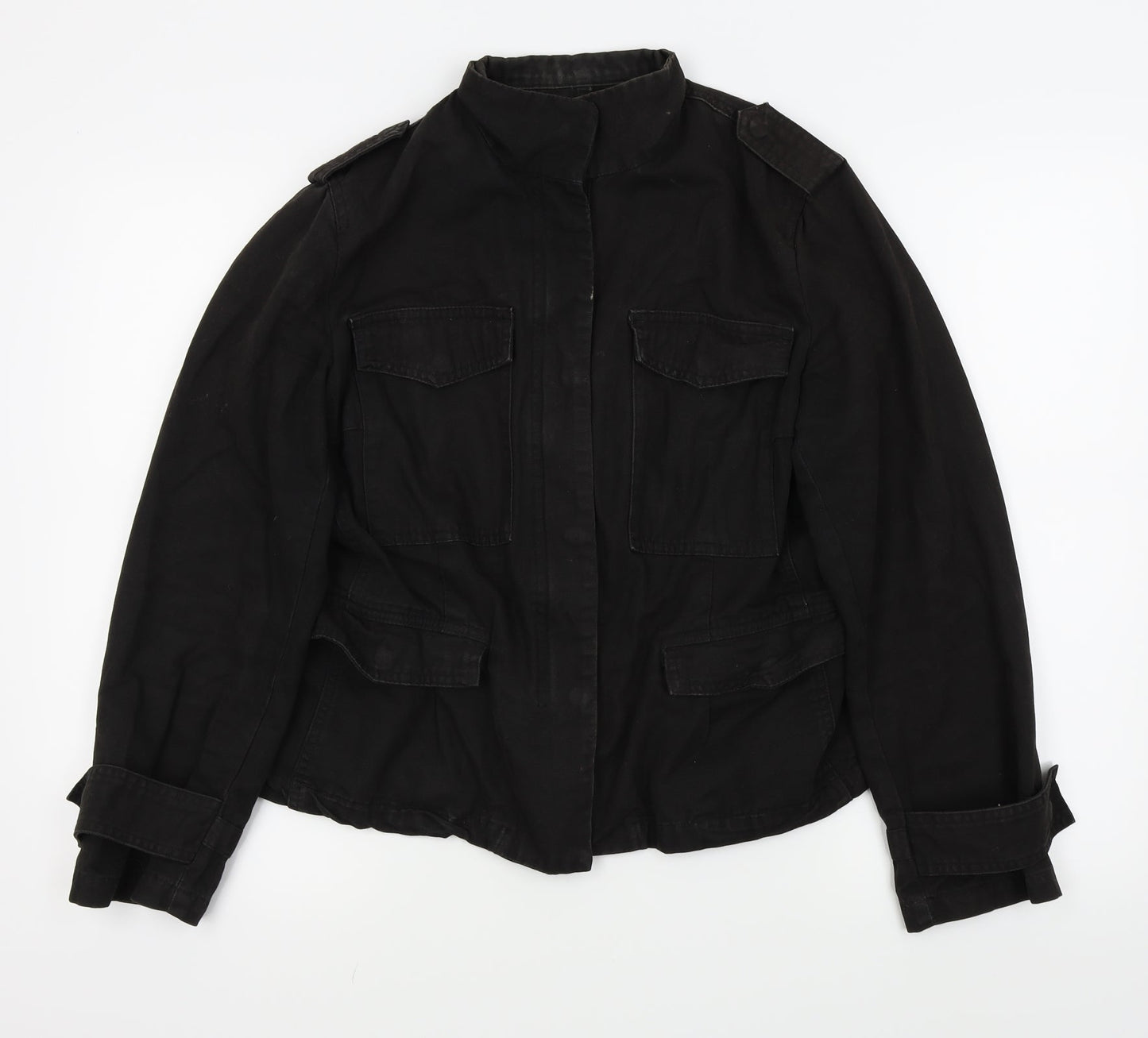 Preworn Womens Black   Jacket Coat Size 16