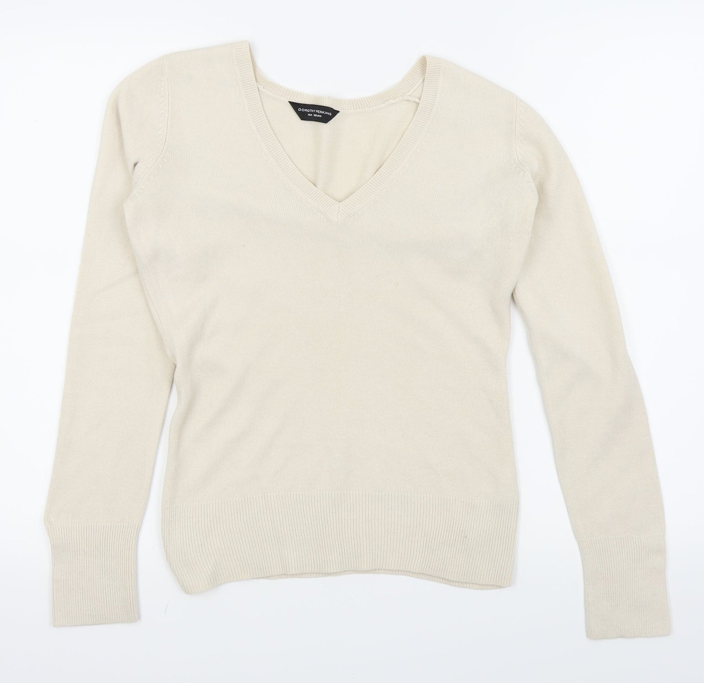 Dorothy Perkins Womens Beige   Basic T-Shirt Size 10