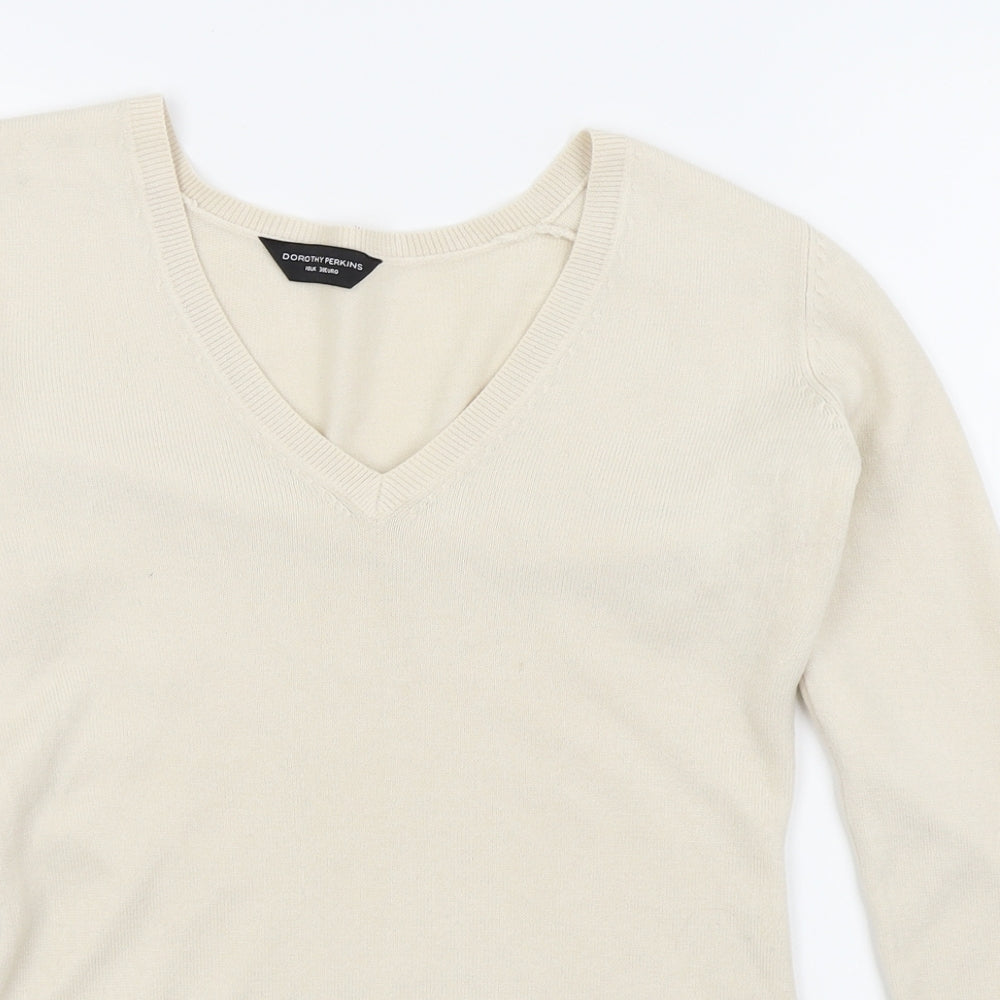 Dorothy Perkins Womens Beige   Basic T-Shirt Size 10