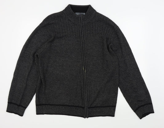 Kingston Mens Black   Full Zip Jumper Size XL