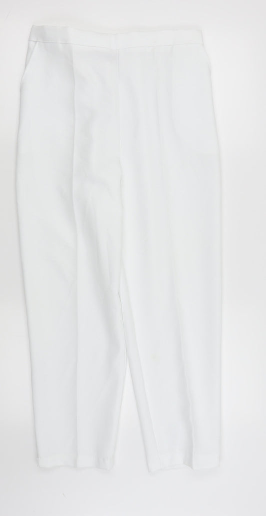 Preworn Womens White   Trousers  Size 14 L23 in