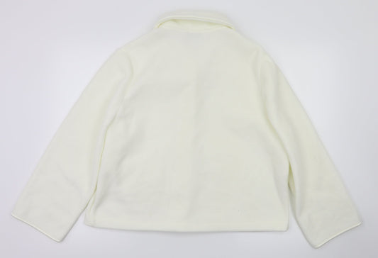m&s Womens White   Cardigan Jumper Size 12