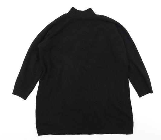 Peacocks Womens Black  Knit Pullover Jumper Size L
