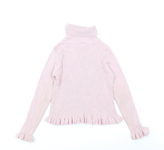 Matalan Girls Pink  Knit Pullover Jumper Size 10 Years