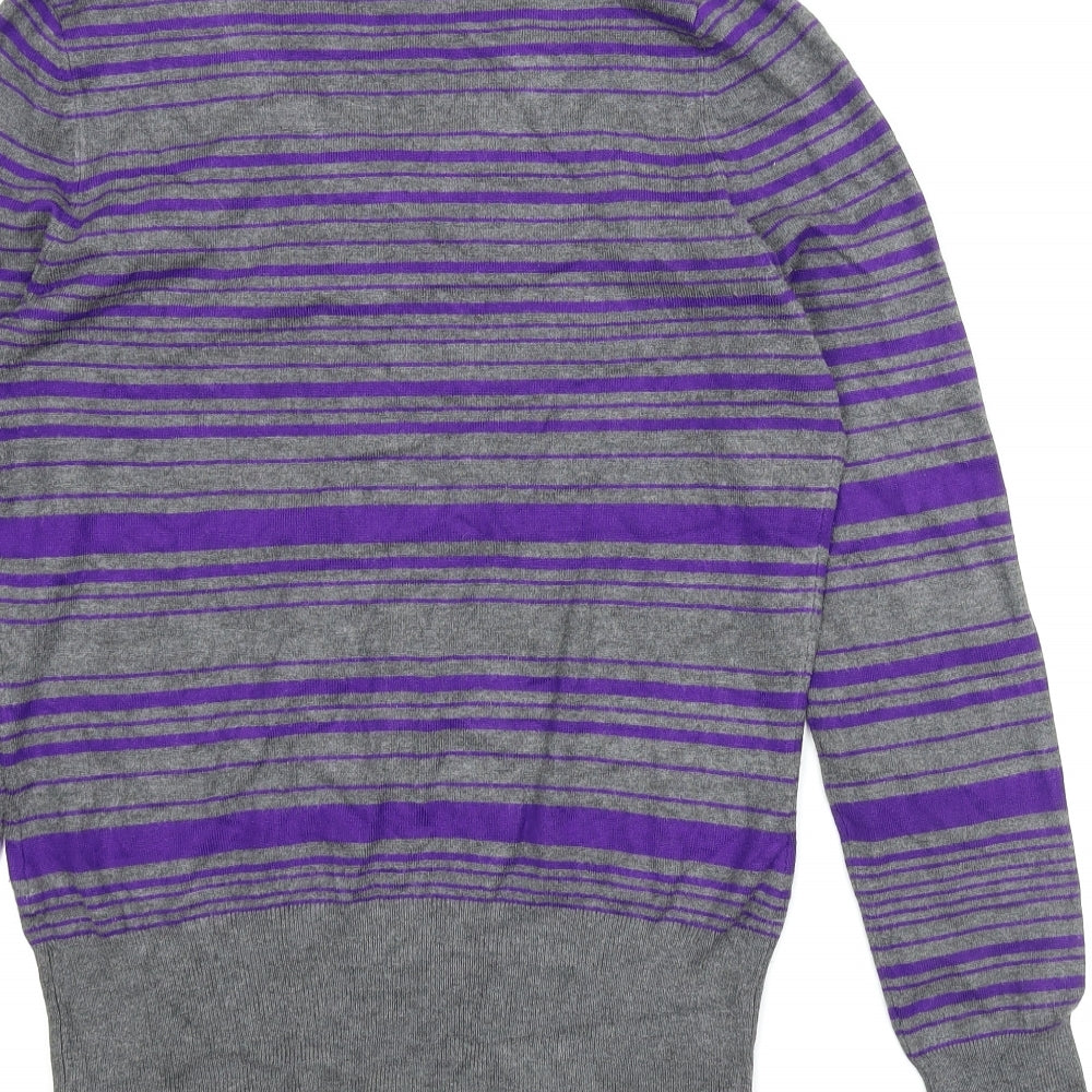 Preworn Mens Purple Striped  Pullover Jumper Size S