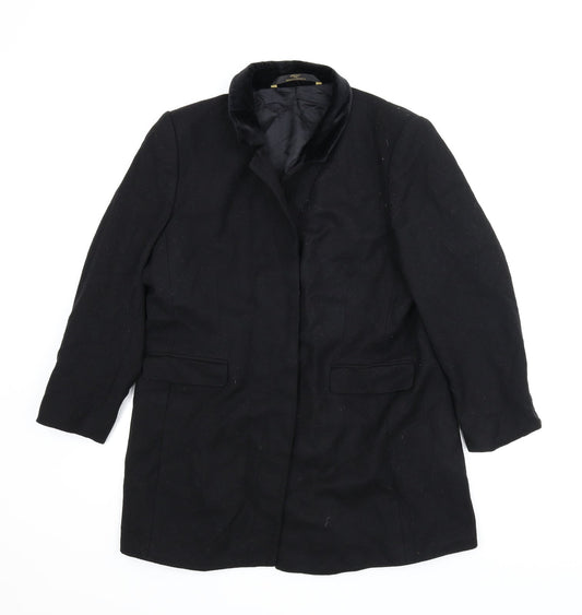 M&S Womens Black   Pea Coat Coat Size 16