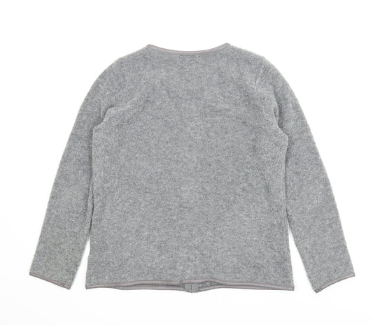 Classic Womens Grey  Fleece Full Zip Jumper Size M