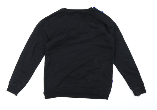 George Girls Black  Jersey Pullover Sweatshirt Size 10-11 Years