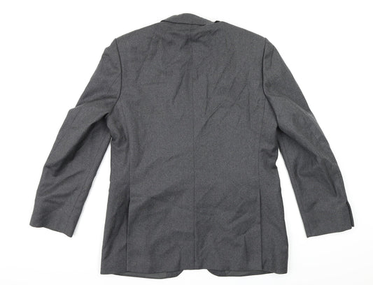 Burton Mens Grey  Rayon Jacket Blazer Size 34