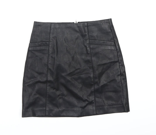 New Look Womens Black   A-Line Skirt Size 8