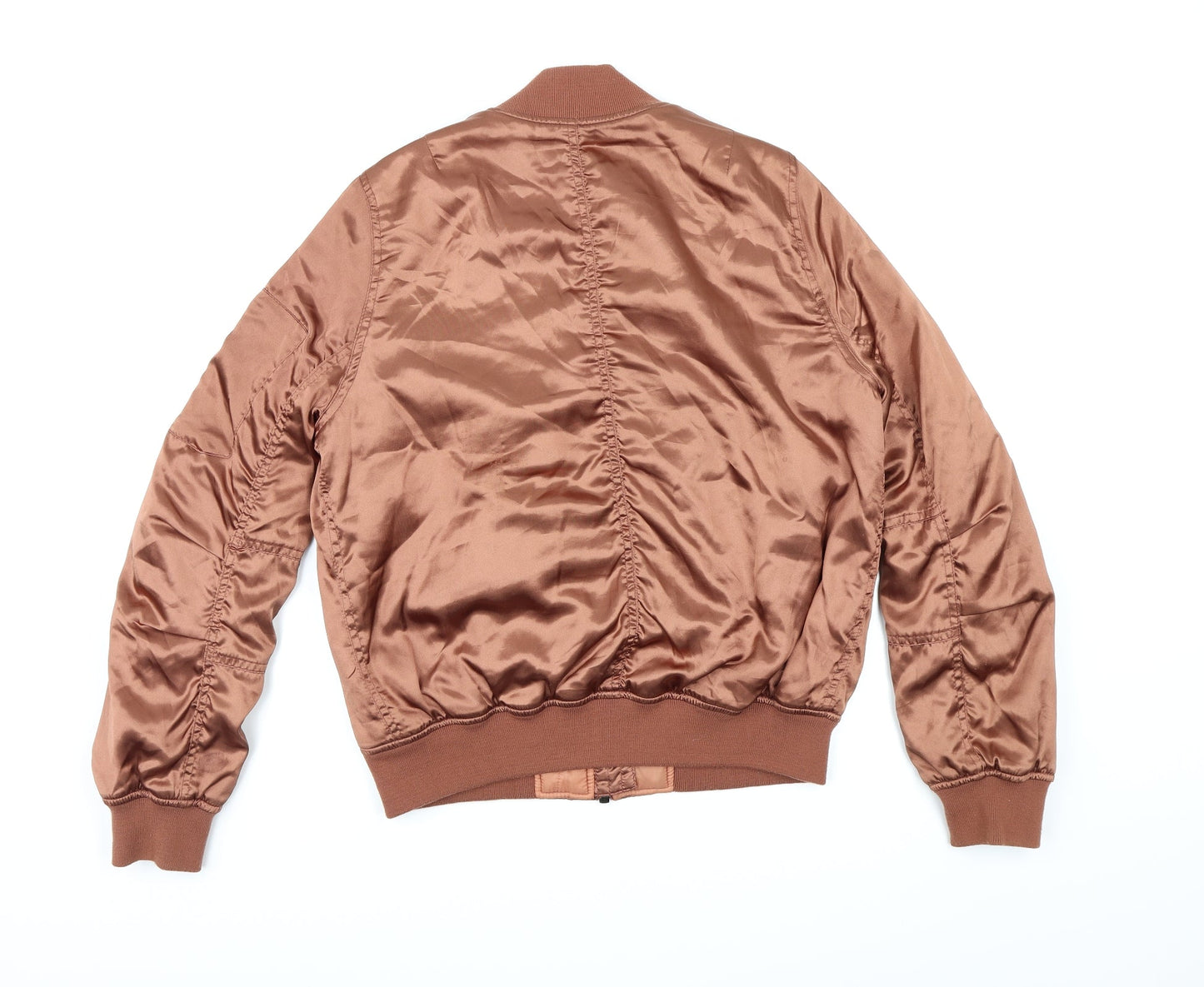 Topshop Womens Brown  Satin Jacket  Size 12