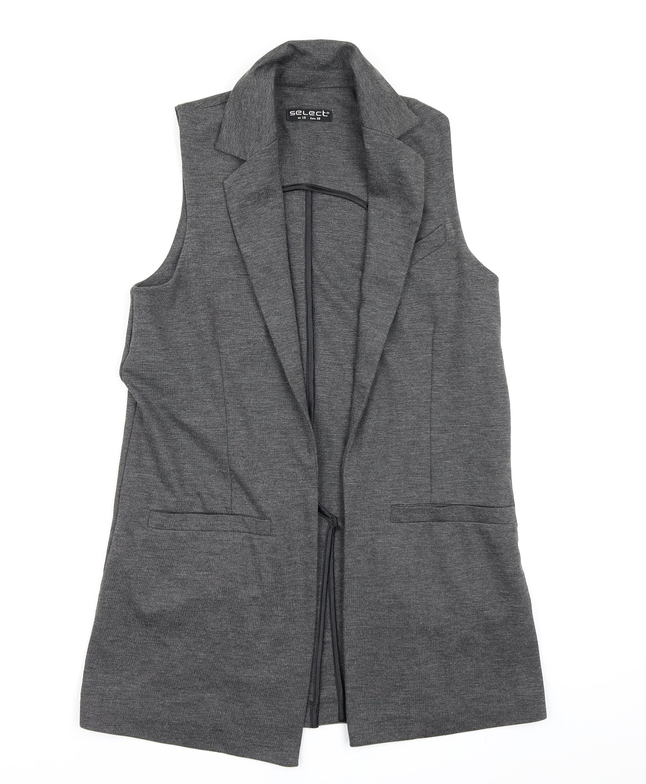 Select Womens Grey  Rayon Jacket Coatigan Size 10