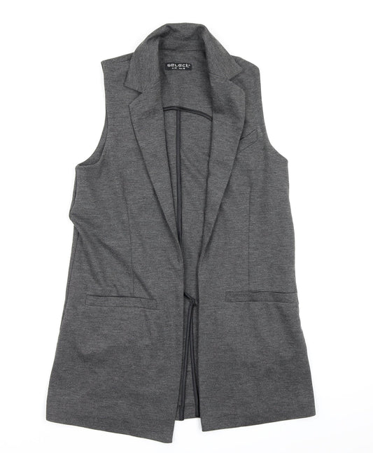Select Womens Grey  Rayon Jacket Coatigan Size 10