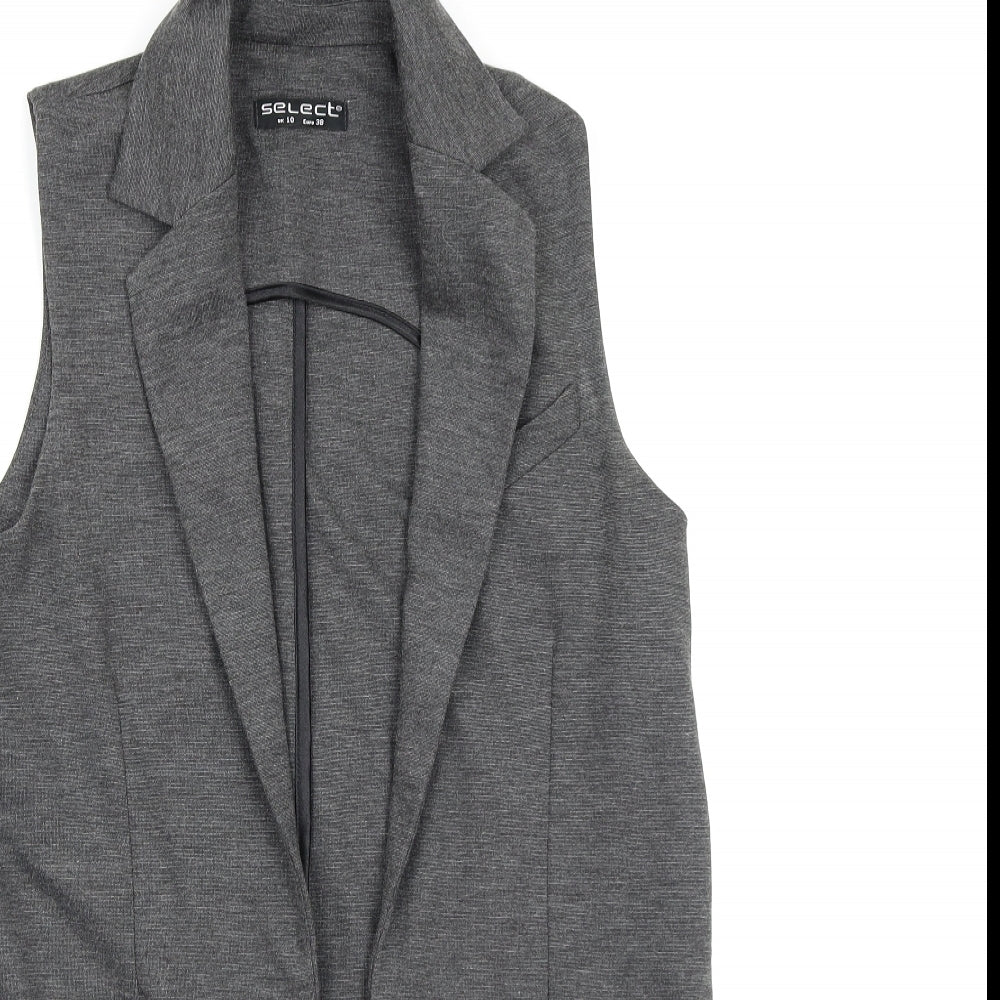Select Womens Grey  Rayon Jacket Coatigan Size 10