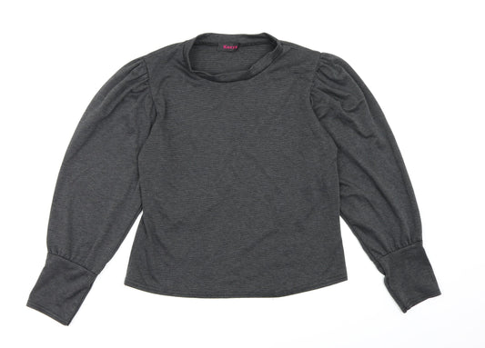 kaaya Womens Grey   Pullover Sweatshirt Size M
