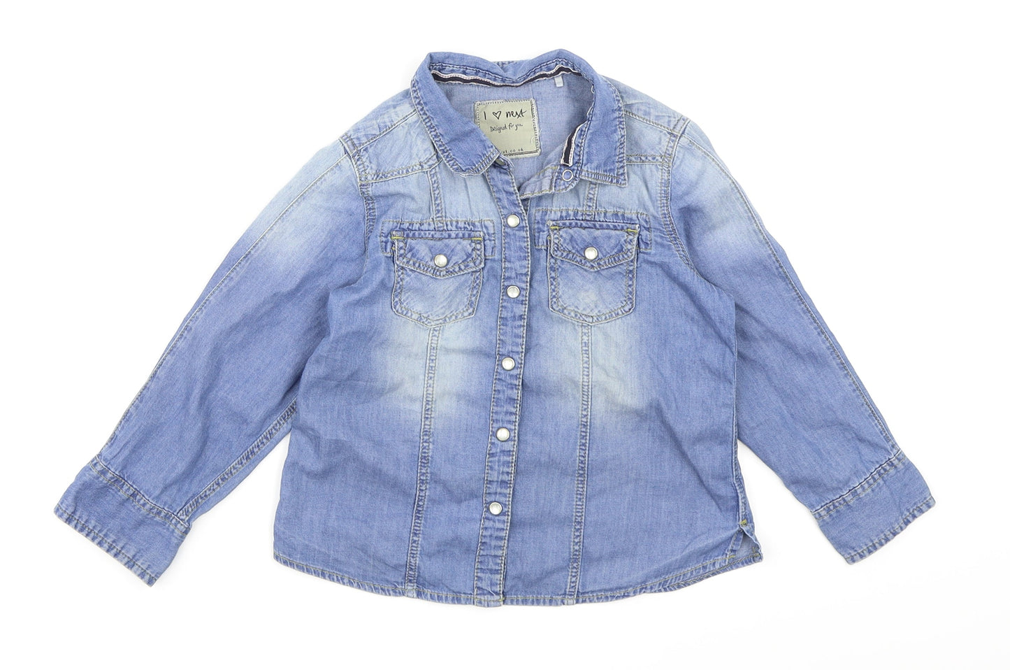 NEXT Boys Blue  Denim Basic Button-Up Size 4 Years