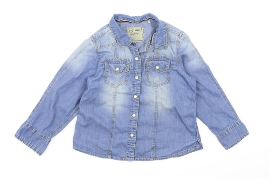 NEXT Boys Blue  Denim Basic Button-Up Size 4 Years
