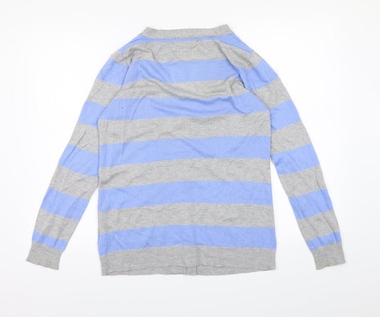 Papaya Womens Black Striped Knit Cardigan Jumper Size 14