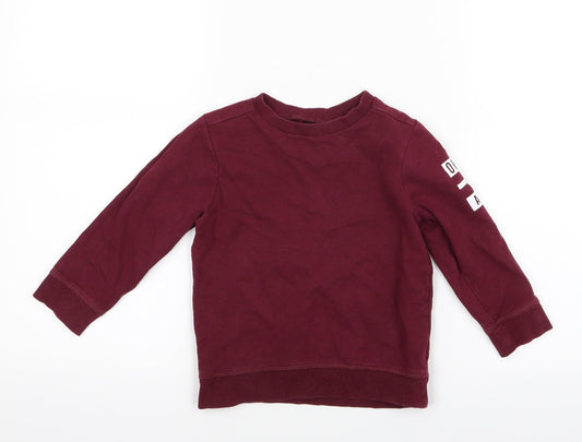 Mothercare Boys Purple   Pullover Jumper Size 18-24 Months