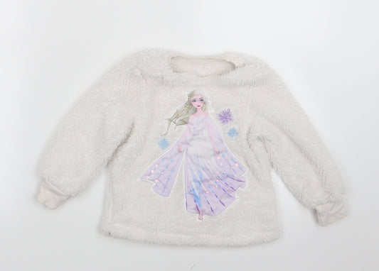 George Girls White Geometric  Top Pyjama Top Size 2-3 Years  - Frozen