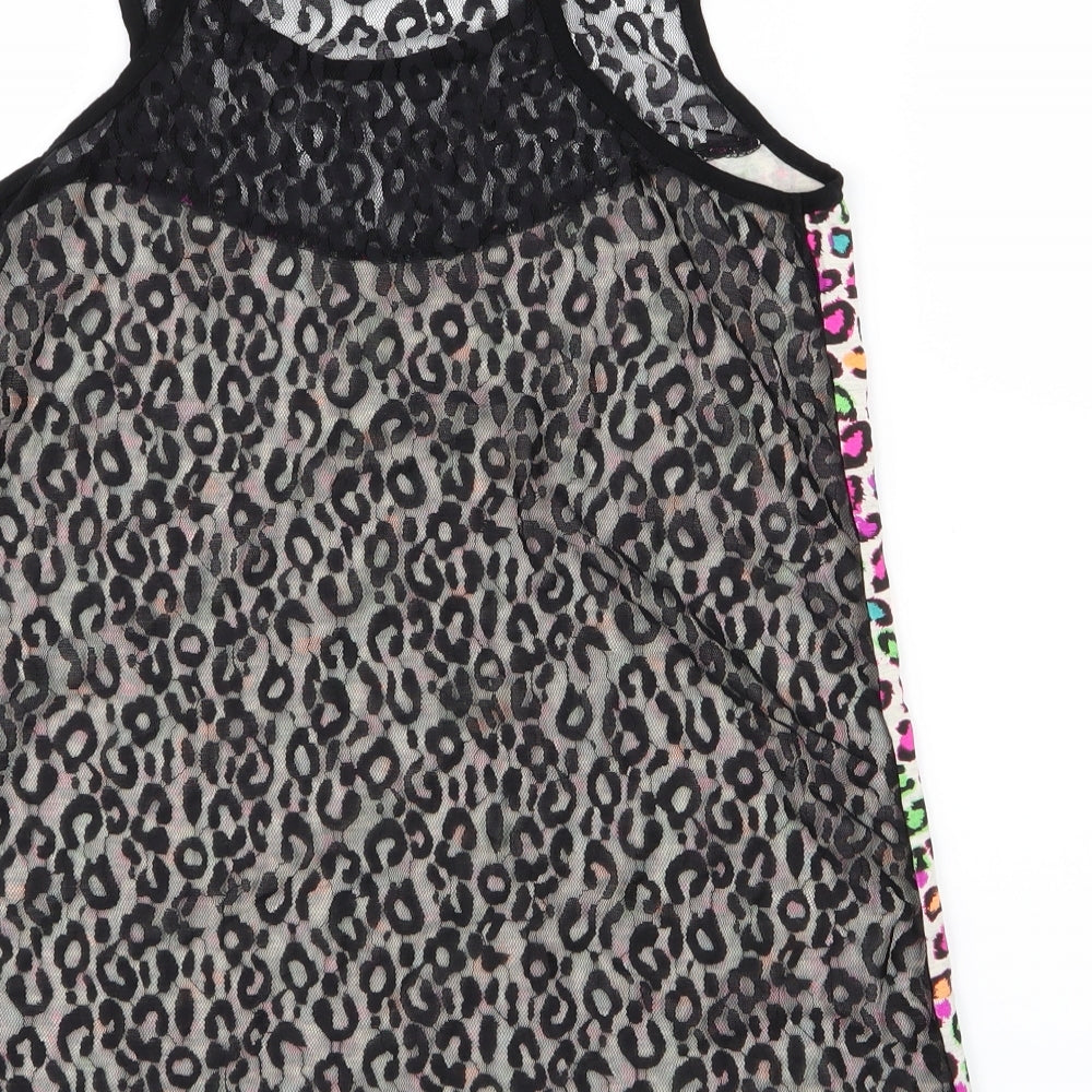 Preworn Womens Pink Animal Print  Basic Tank Size 8