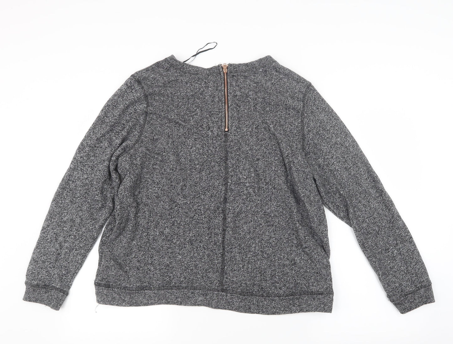 H&M Womens Grey  Knit Pullover Jumper Size 14
