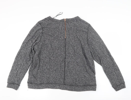 H&M Womens Grey  Knit Pullover Jumper Size 14