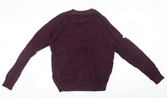 Threadbare Mens Purple  Knit Pullover Jumper Size M