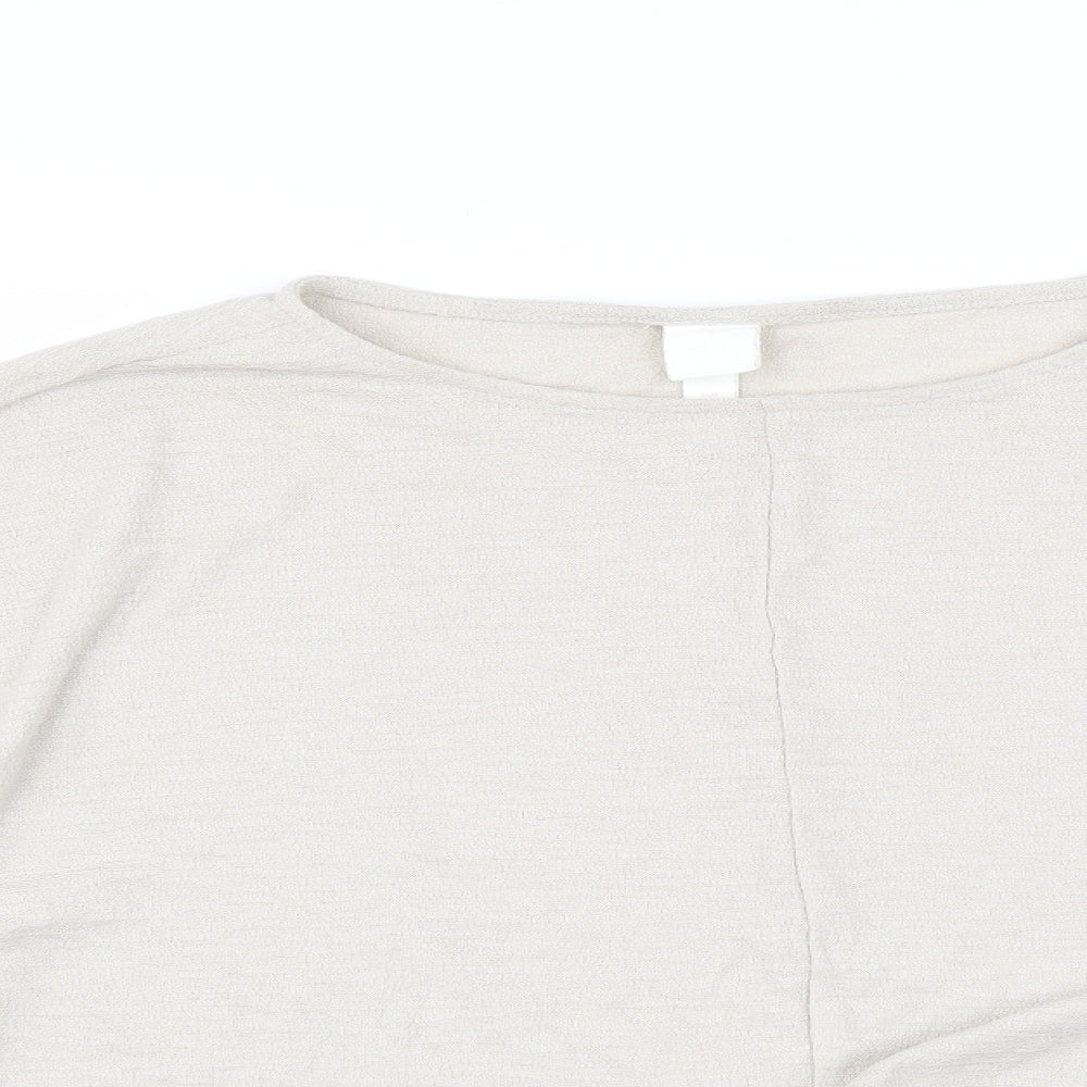 H&M Womens Beige   Pullover Jumper Size L  - Tie front