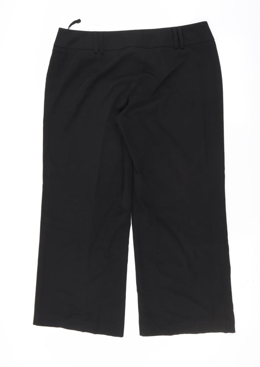 South Womens Black   Trousers  Size 16 L26 in