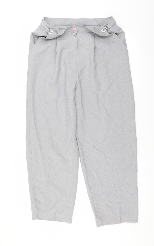 Slimma Womens Grey   Trousers  Size 14 L27 in