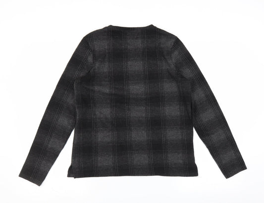 Sainsburys Womens Grey Check  Pullover Jumper Size 10