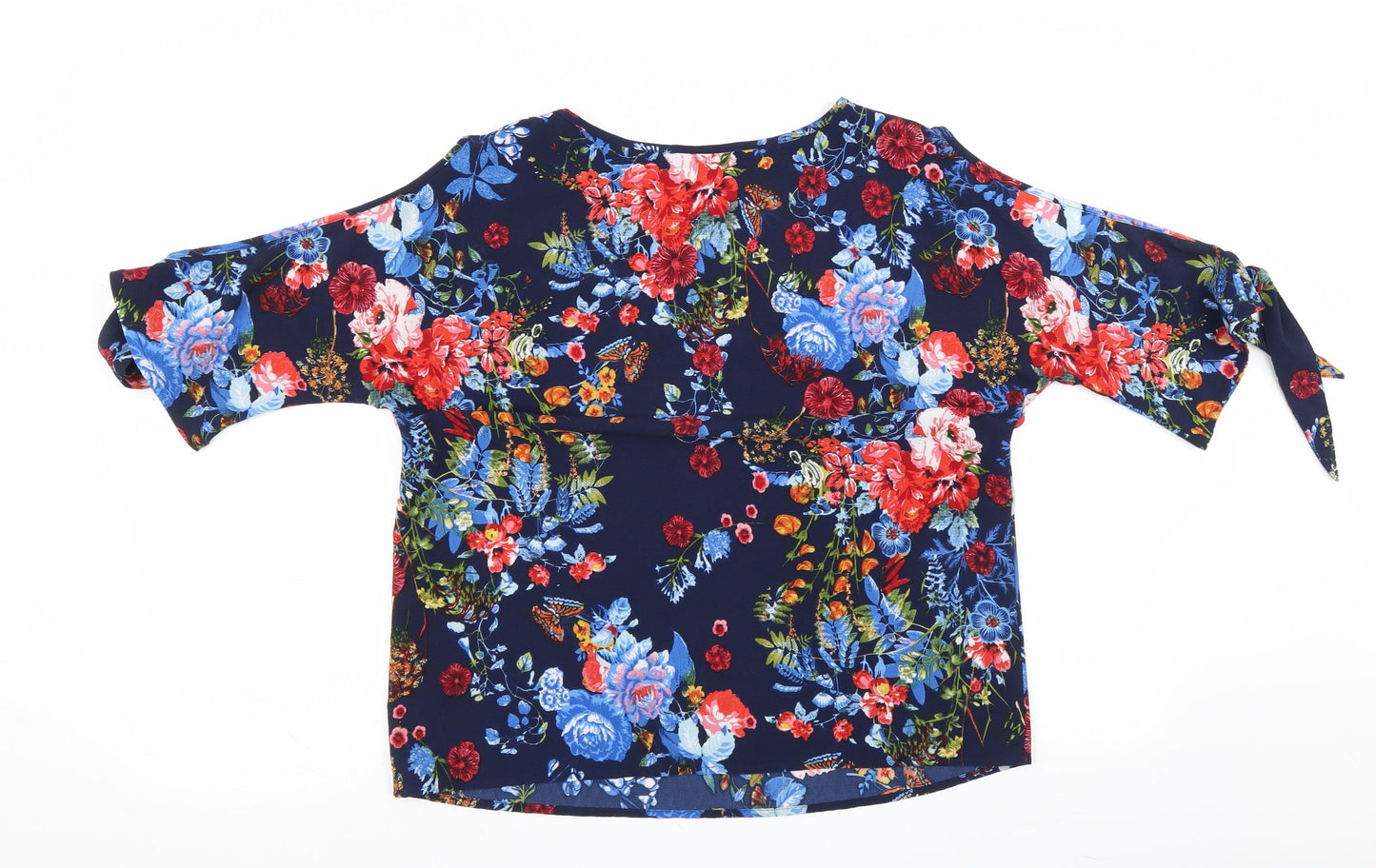 Marks and Spencer Womens Blue Floral  Basic Blouse Size 12