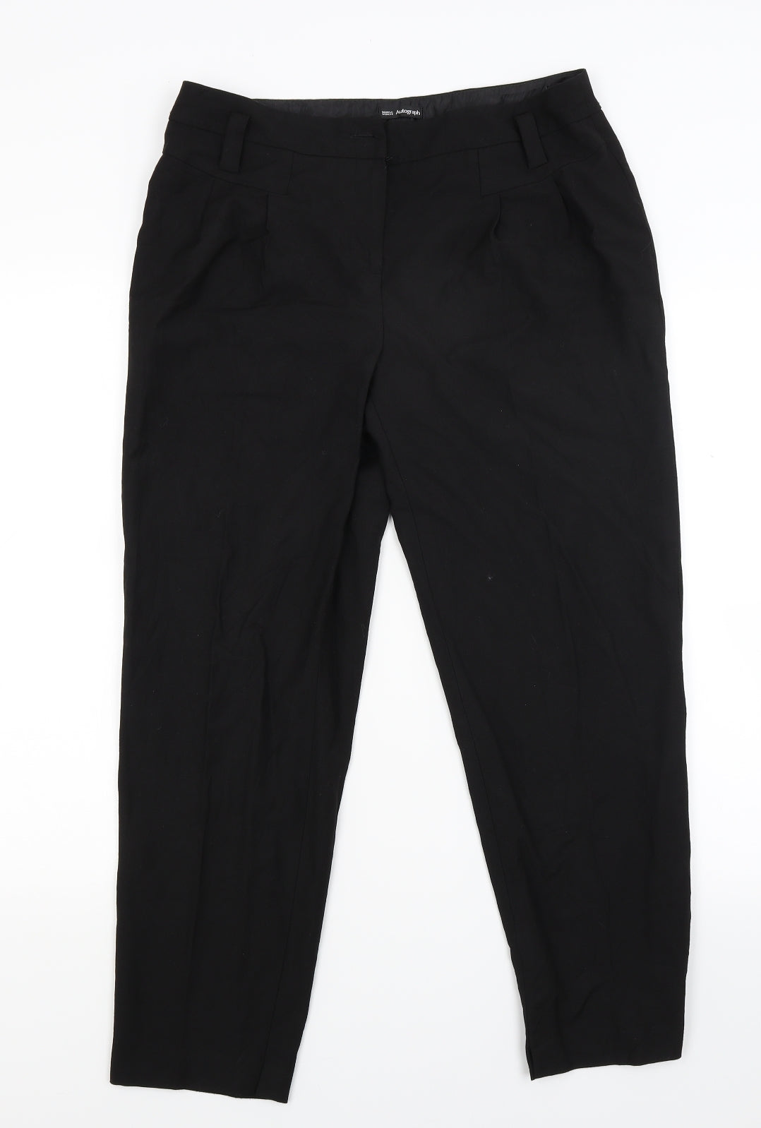 Marks and Spencer Womens Black   Trousers  Size 12 L25 in