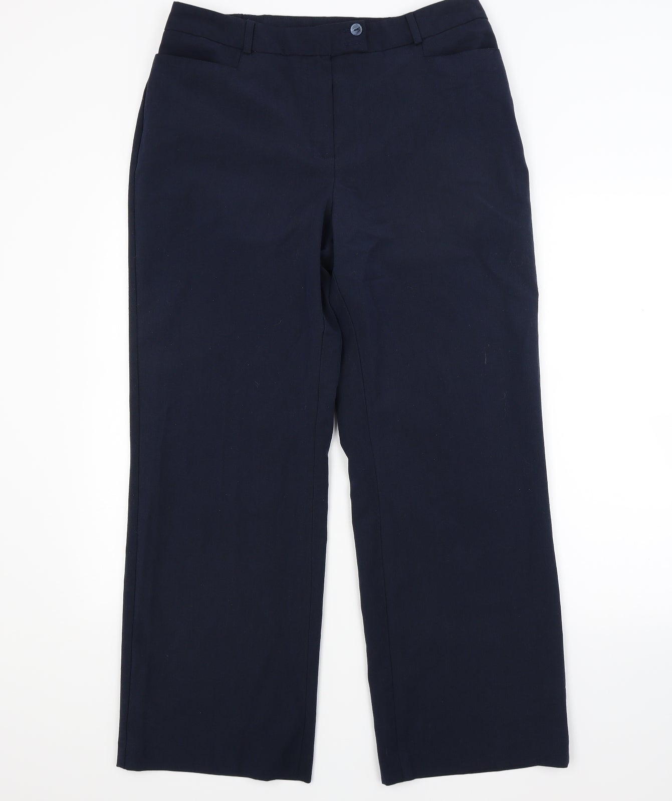 Slimma Womens Blue   Trousers  Size 14 L28 in