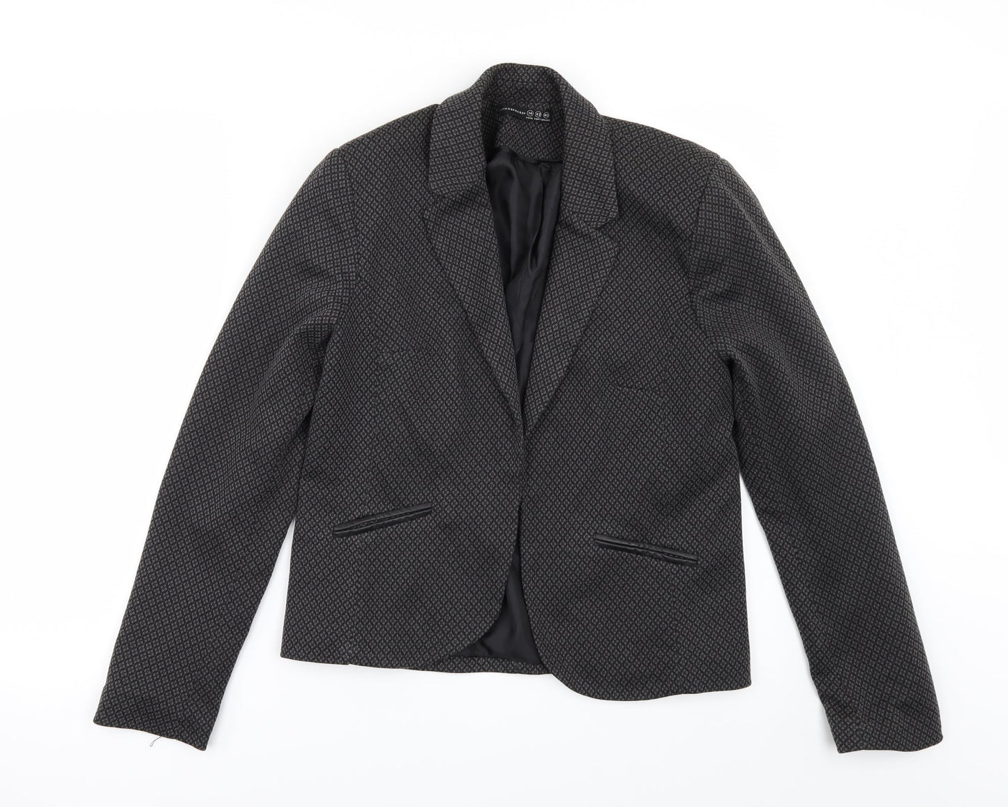 Primark Womens Grey Geometric  Jacket  Size 14